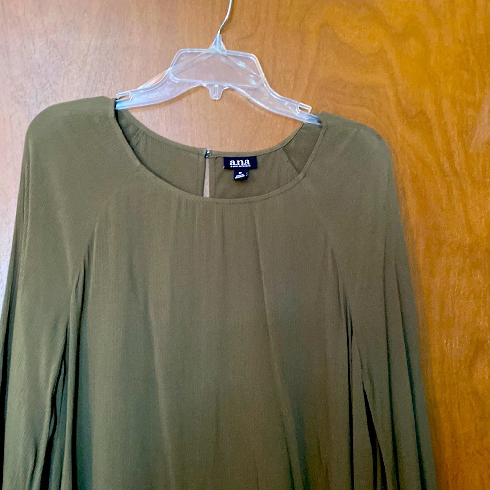ANA woman olive green top